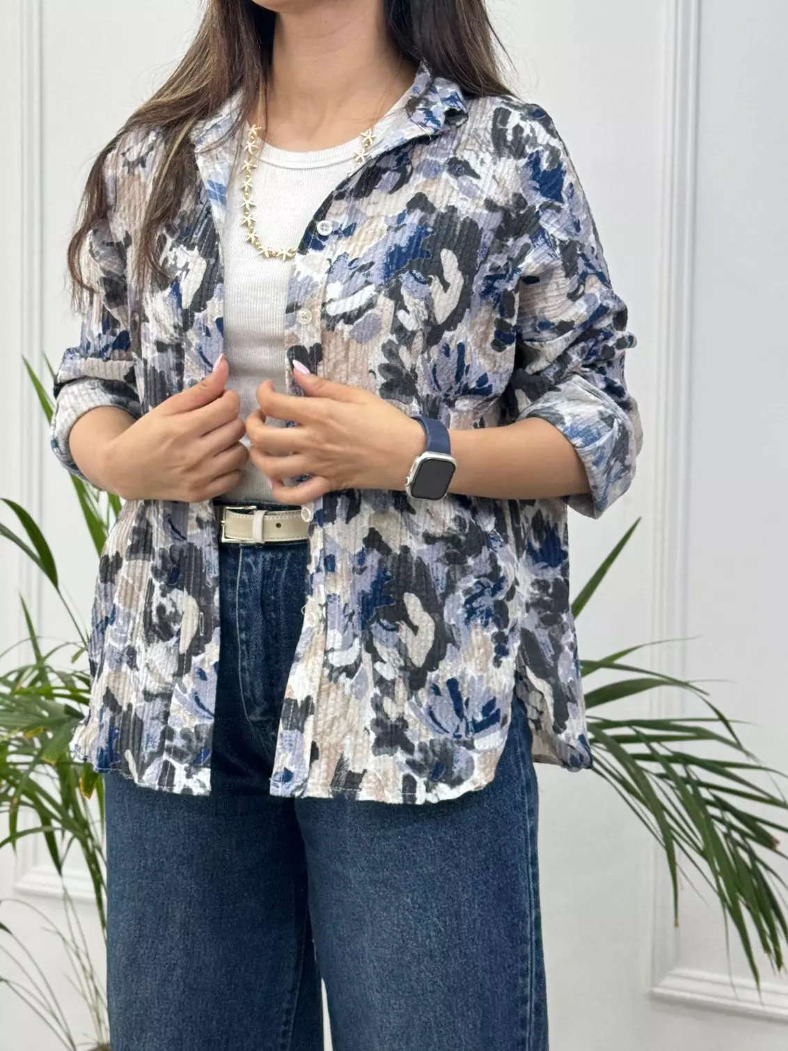 مانتو شومیزی آبرنگی